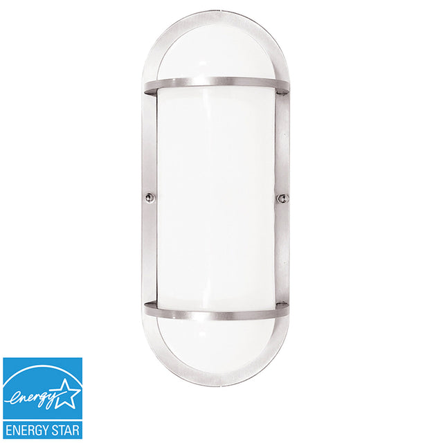 Outdoor 12" Wall 12" Sconce LED Lighting Fixture, Brushed Nickle