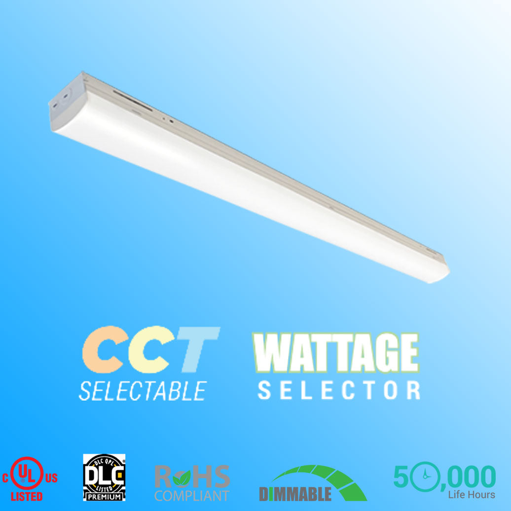 55/60/65 Watt & CCT Selectable 8-Foot 8500 Lumen Linear Strip LED Light Tube