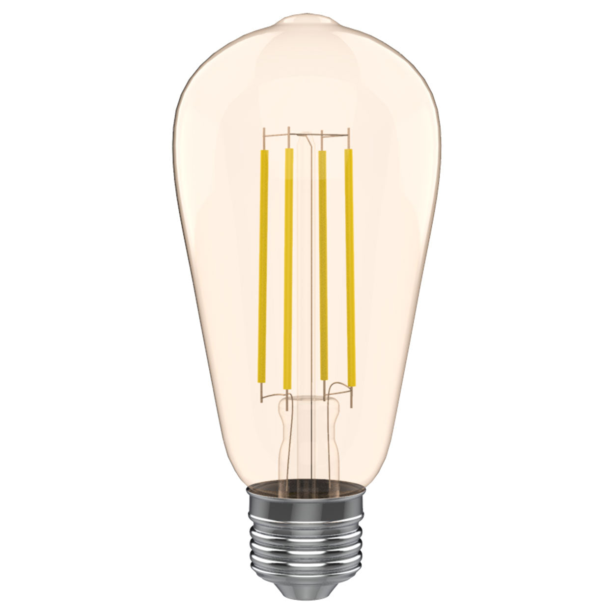 40-Watt Equivalent ST19 Shape E26 Base LED Edison Light Bulb 400 Lumens Amber