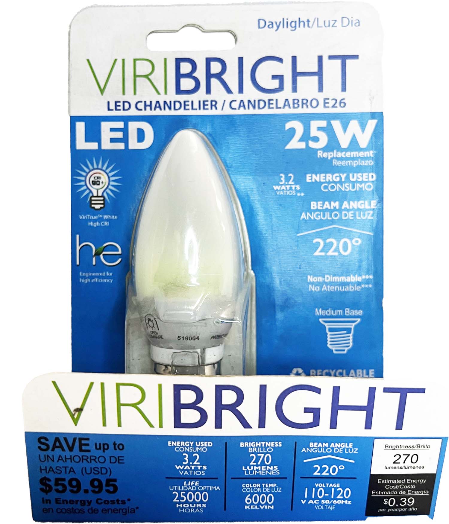 E26 LED Light Bulb for Chandelier