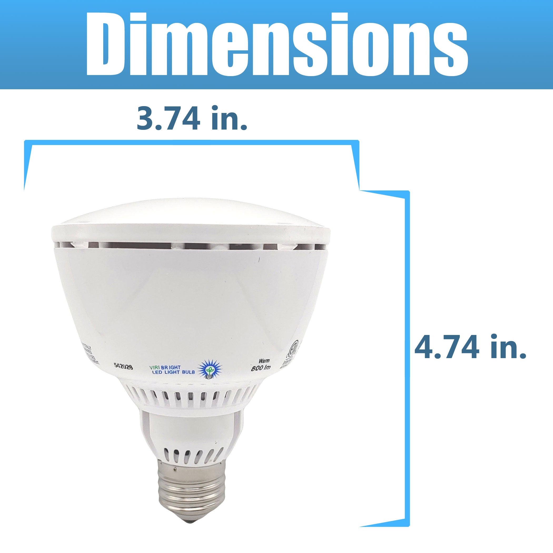 Par30 bulb deals size