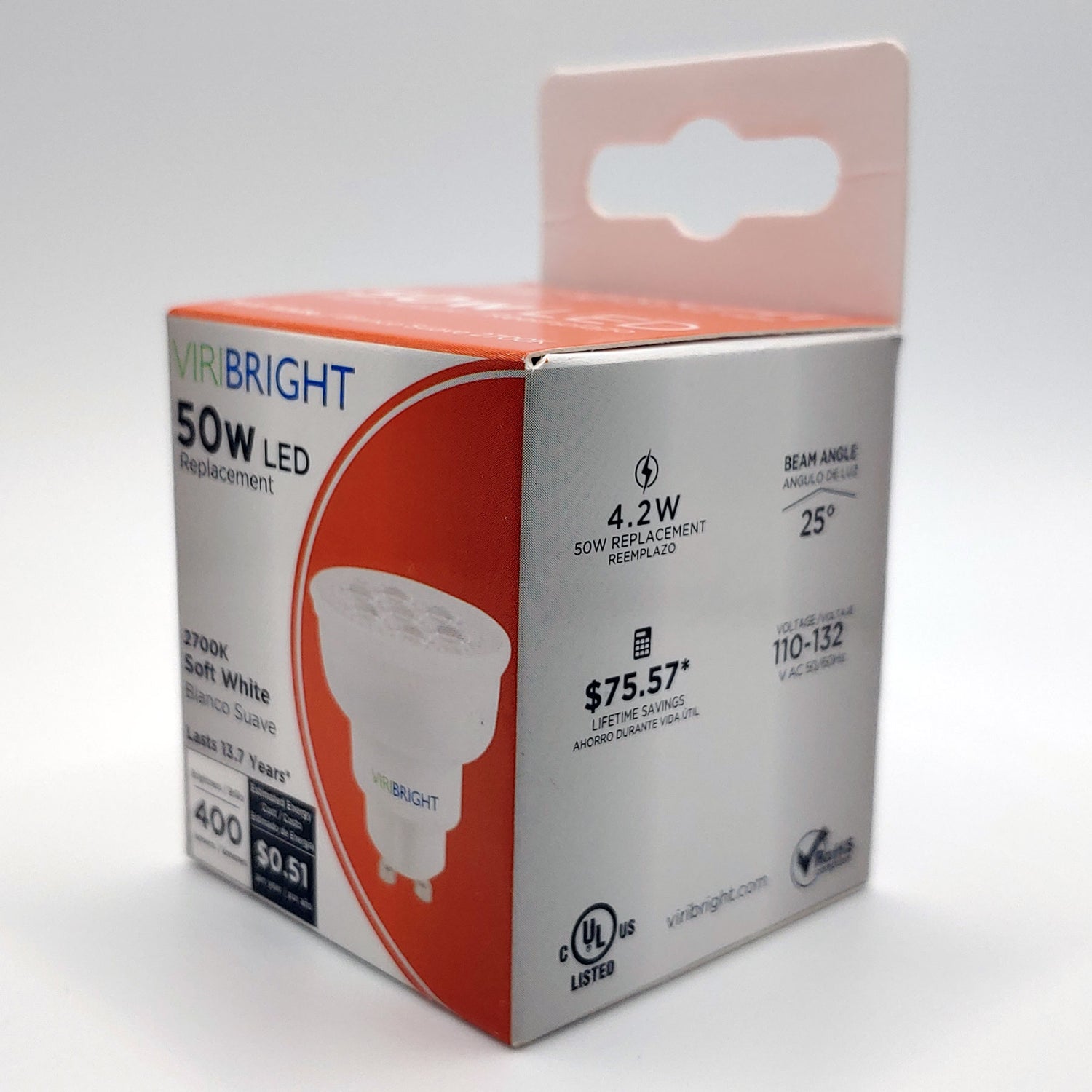  View details for 50-Watt Equivalent MR16 GU10 Dimmable LED Flood Light Bulb 50-Watt Equivalent MR16 GU10 Dimmable LED Flood Light Bulb