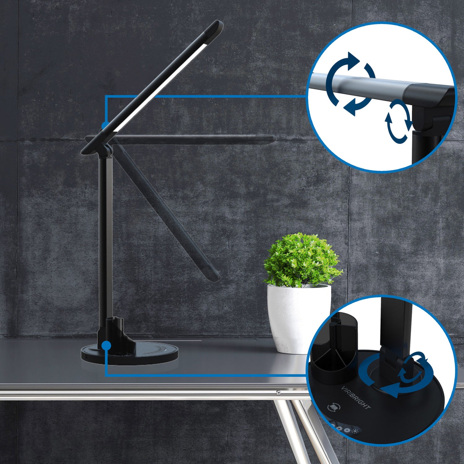 Viribright LED Desk Lamp Floor & Desk Bundle